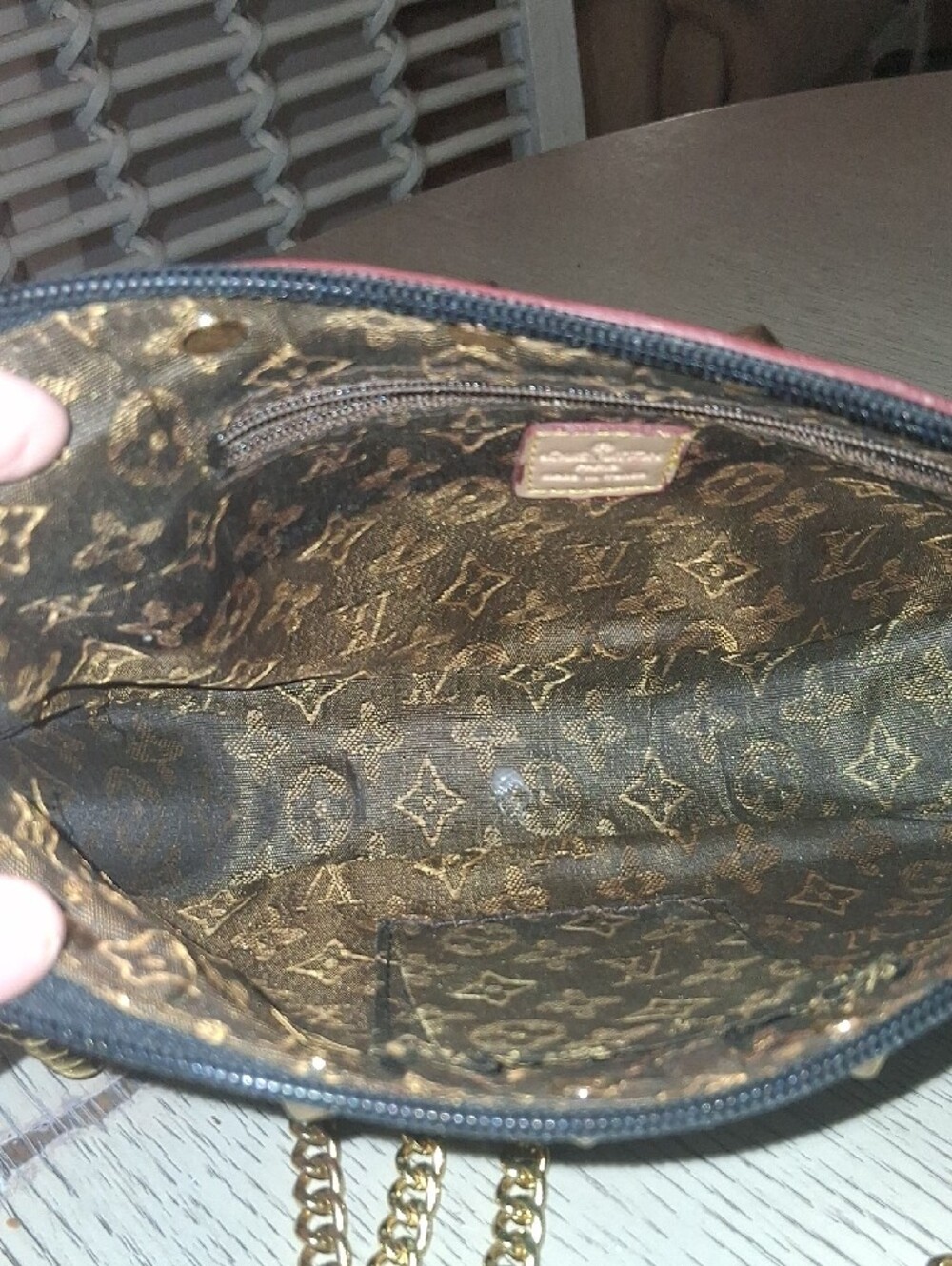 Black Multicolor Monogram Mini Bag with Gold Chain. Last Markdown. Firm Price - Picture 9 of 15